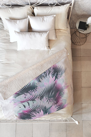 Iveta Abolina Tropical Reef Fleece Throw Blanket