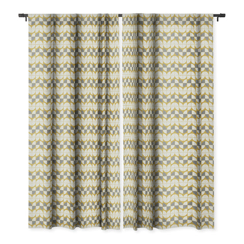 Iveta Abolina Tulip Tile Dijon Blackout Window Curtain