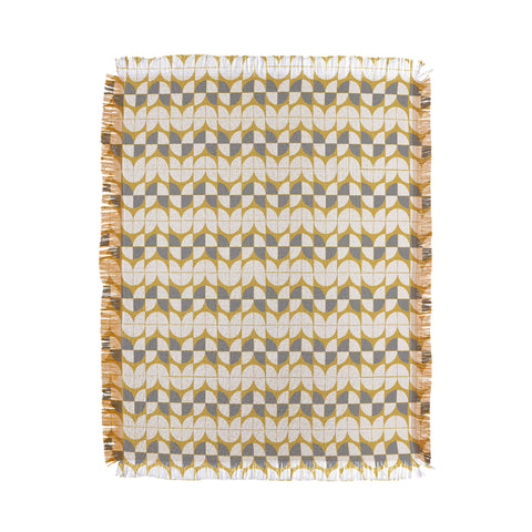 Iveta Abolina Tulip Tile Dijon Throw Blanket
