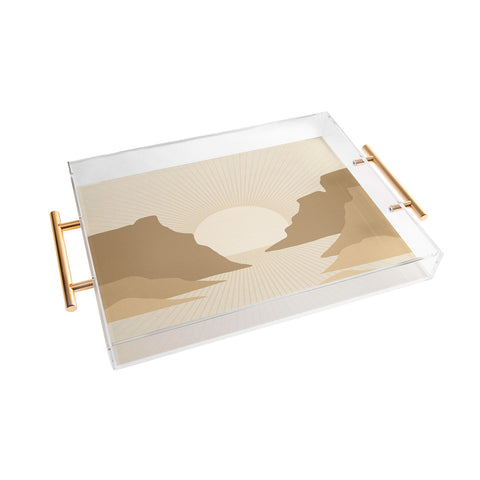 Iveta Abolina Valley Sunset Tan Acrylic Tray