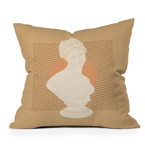Iveta Abolina Venus Coral Outdoor Throw Pillow