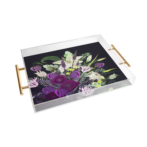 Iveta Abolina Viola Garden Acrylic Tray