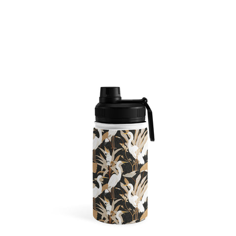 Iveta Abolina White Cranes Cockatoo Water Bottle