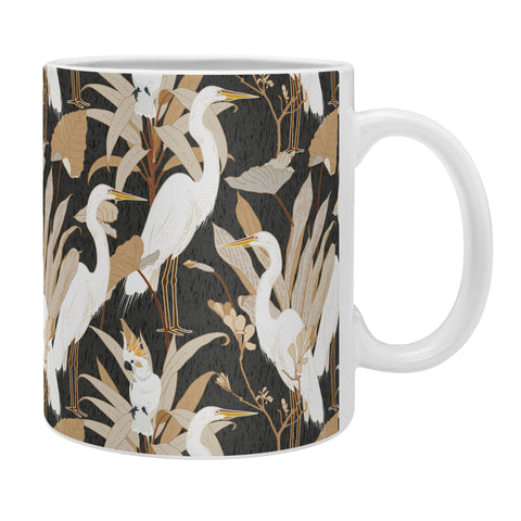Iveta Abolina White Cranes Cockatoo Coffee Mug