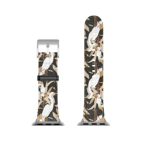 Iveta Abolina White Cranes Cockatoo Apple Watch Band