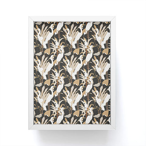 Iveta Abolina White Cranes Cockatoo Framed Mini Art Print