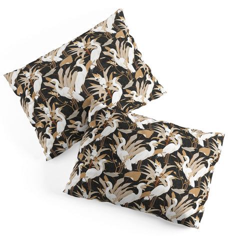 Iveta Abolina White Cranes Cockatoo Pillow Shams