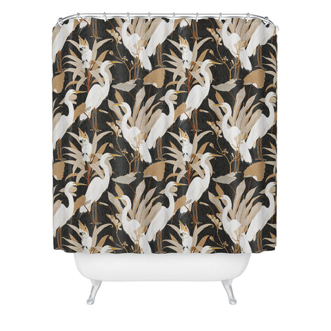 Iveta Abolina White Cranes Cockatoo Shower Curtain