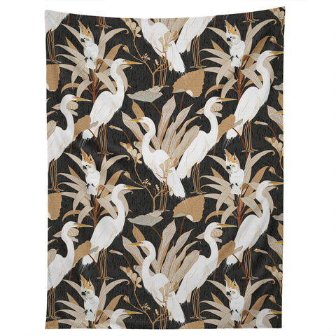 Iveta Abolina White Cranes Cockatoo Tapestry