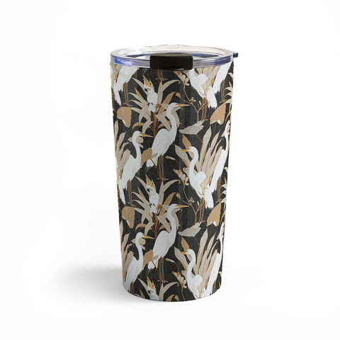 Iveta Abolina White Cranes Cockatoo Travel Mug