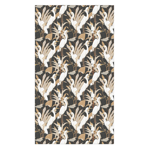 Iveta Abolina White Cranes Cockatoo Tablecloth