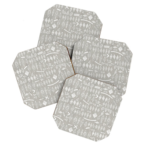 Iveta Abolina White Morning Coaster Set