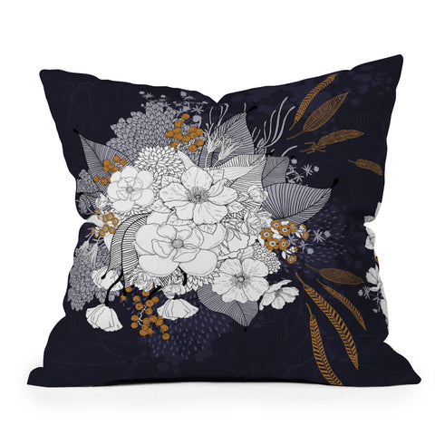 Iveta Abolina Winter Blue Outdoor Throw Pillow