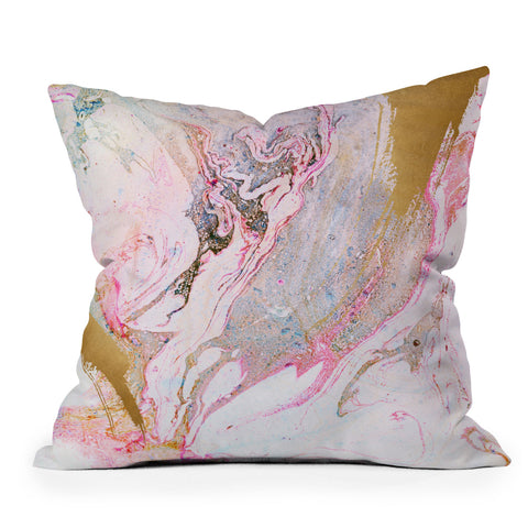 Iveta Abolina Winter Marble Outdoor Throw Pillow