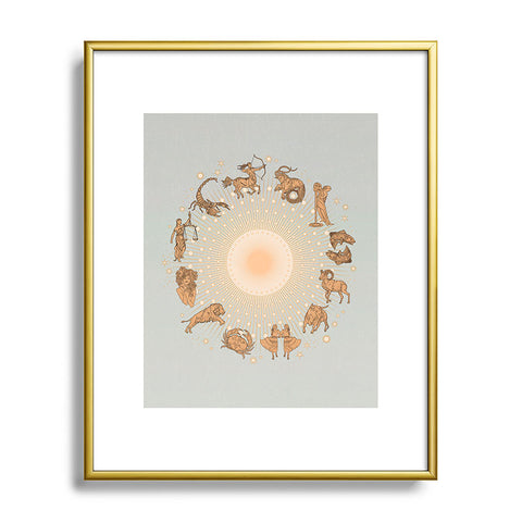 Iveta Abolina Zodiac Sun Metal Framed Art Print
