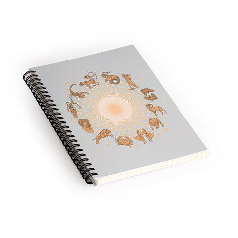Iveta Abolina Zodiac Sun Spiral Notebook