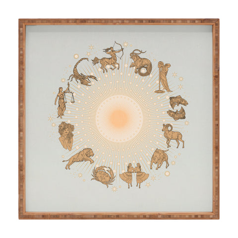 Iveta Abolina Zodiac Sun Square Tray