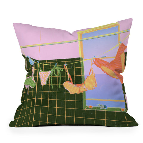 Izzy Lawrence Bikini I Outdoor Throw Pillow