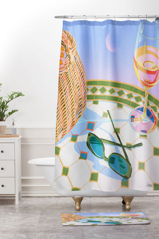 Izzy Lawrence Dream Drink Shower Curtain And Mat