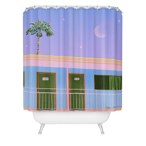 Izzy Lawrence Moonlit Motel Shower Curtain