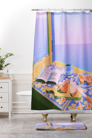 Izzy Lawrence Tropical Dreaming Shower Curtain And Mat