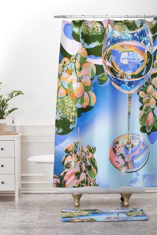 Izzy Lawrence Vino Shower Curtain And Mat