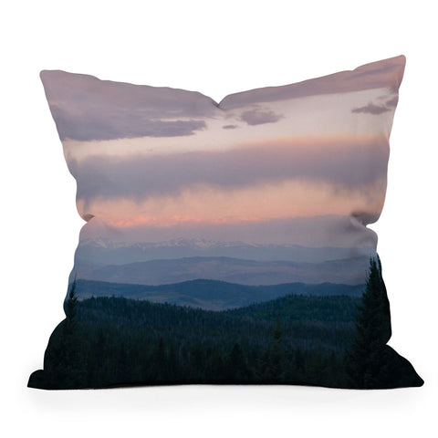 J. Freemond Visuals Backcountry Layer Cake Outdoor Throw Pillow