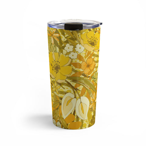 Jacqueline Maldonado 1970s floral watercolor Travel Mug