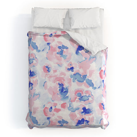 Jacqueline Maldonado Abstract Flora Pastel Duvet Cover