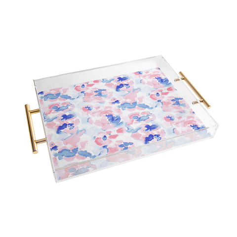 Jacqueline Maldonado Abstract Flora Pastel Acrylic Tray