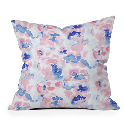 Jacqueline Maldonado Abstract Flora Pastel Outdoor Throw Pillow