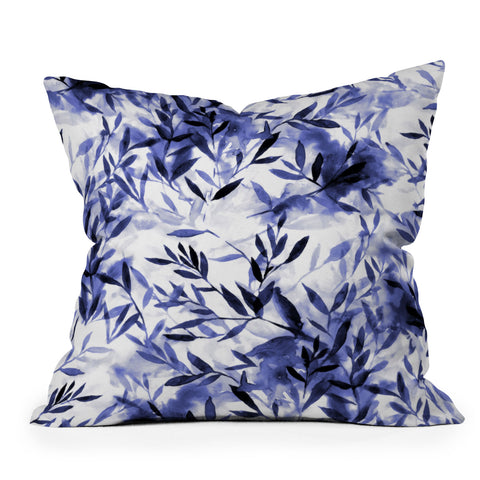 Jacqueline Maldonado Changes Indigo Outdoor Throw Pillow