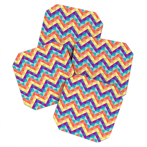 Jacqueline Maldonado Chevron Facet 1 Coaster Set