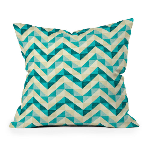Jacqueline Maldonado Chevron Facet 4 Outdoor Throw Pillow