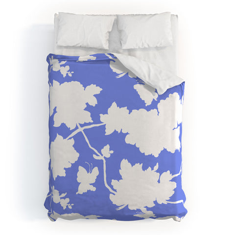 Jacqueline Maldonado Chinoserie Silhouette Blue Duvet Cover