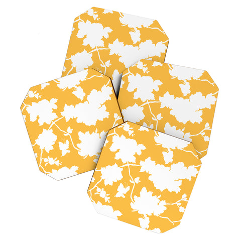 Jacqueline Maldonado Chinoserie Silhouette Yellow Coaster Set