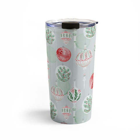 Jacqueline Maldonado Christmas Ornaments Grey Travel Mug