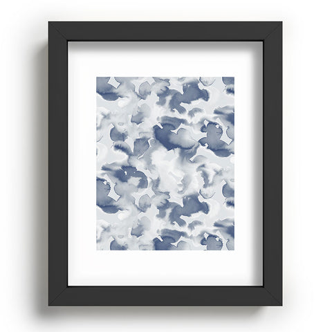 Jacqueline Maldonado Clouds Slate Blue Grey Recessed Framing Rectangle