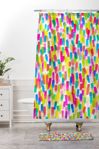 Jacqueline Maldonado Color Joy Shower Curtain And Mat