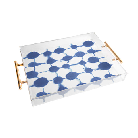 Jacqueline Maldonado Connect Dots Blue Acrylic Tray