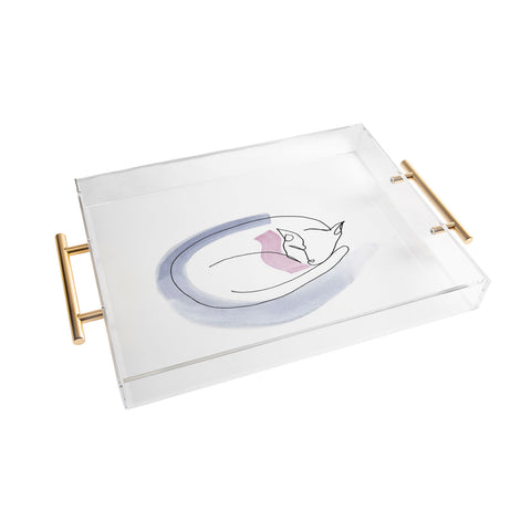 Jacqueline Maldonado Contour Line Cat Acrylic Tray