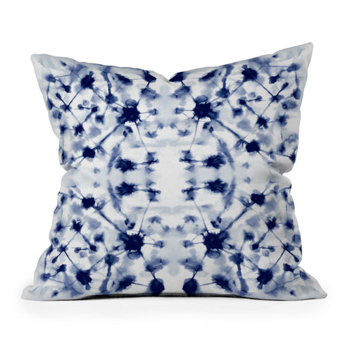 Jacqueline Maldonado Cosmic Connections Blue Outdoor Throw Pillow