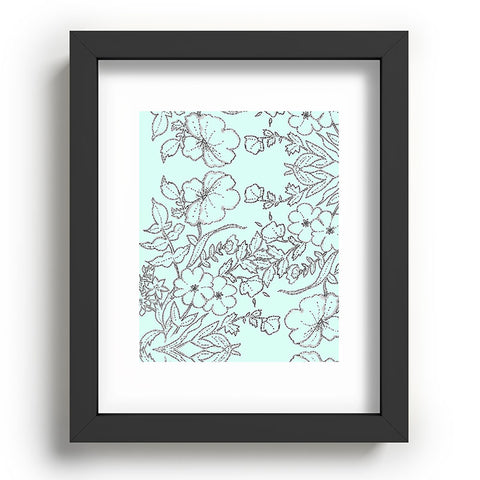 Jacqueline Maldonado Dotted Floral Scroll Mint Recessed Framing Rectangle