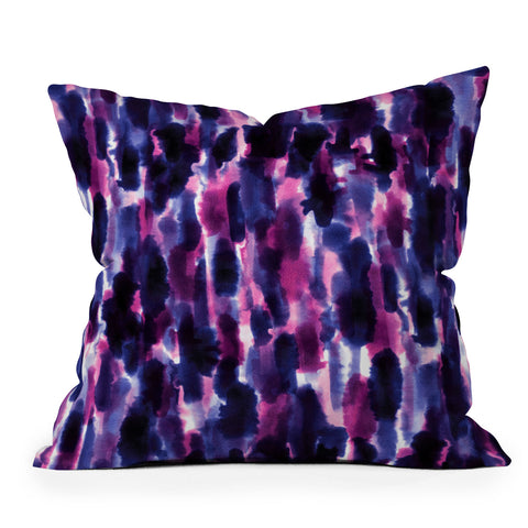 Jacqueline Maldonado Downpour Purple Outdoor Throw Pillow