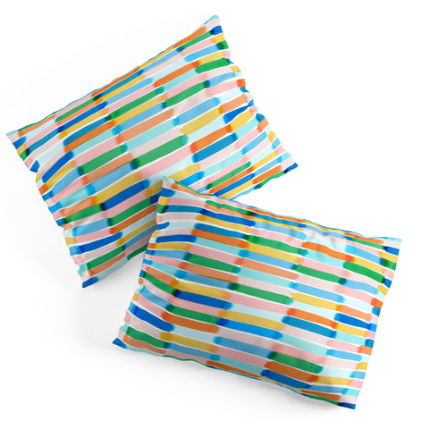 Jacqueline Maldonado Dreamy Watercolor Dashes Multi Pillow Shams