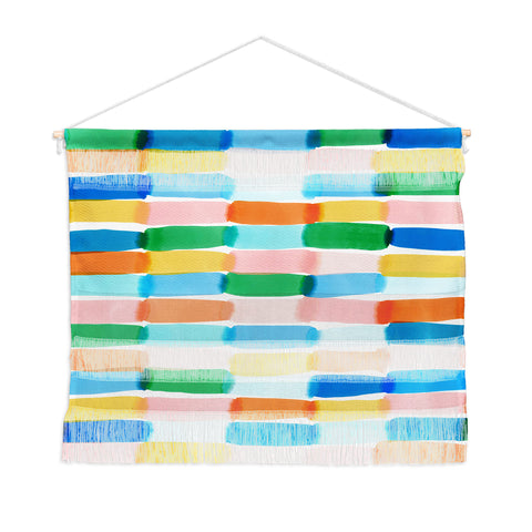 Jacqueline Maldonado Dreamy Watercolor Dashes Multi Wall Hanging Landscape