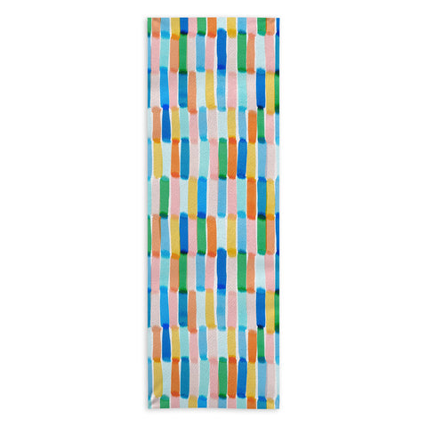 Jacqueline Maldonado Dreamy Watercolor Dashes Multi Yoga Towel