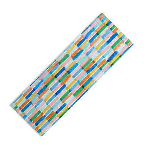 Jacqueline Maldonado Dreamy Watercolor Dashes Multi Yoga Mat