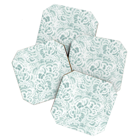 Jacqueline Maldonado Dye Curves Blue Surf Coaster Set