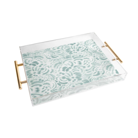 Jacqueline Maldonado Dye Curves Blue Surf Acrylic Tray